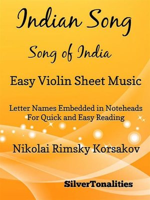 cover image of Indian Song Song of India Easy Violin Sheet Music